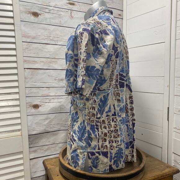 Weekender Traveler Tropical Hawaiian Aloha Camp Shirt Pocket Short Sleeve L - Picture 5 of 6